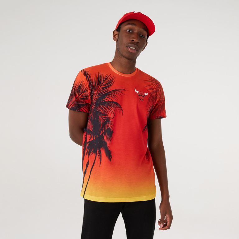 Ropa New Era Nba Naranjas - Chicago Bulls Summer City Print 27396DCBJ